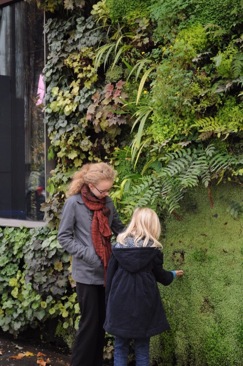 Children Discovering Vertical Garden
