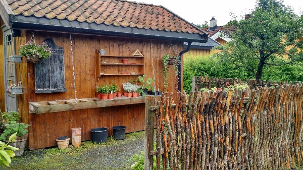 Rustic Potting Shed and Fence